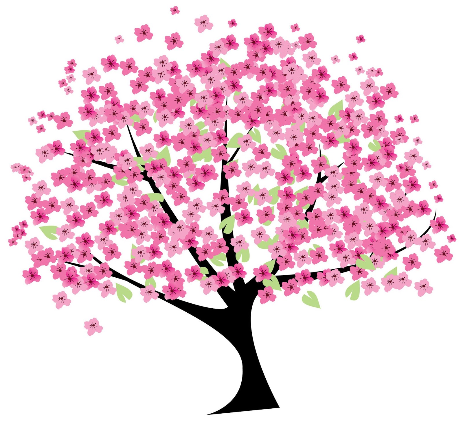 Цветущее дерево с лицом и ладонью